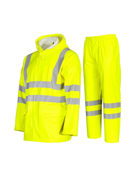 Stenso Waterproof and Windproof Work Suit with Reflective Tapes Yellow