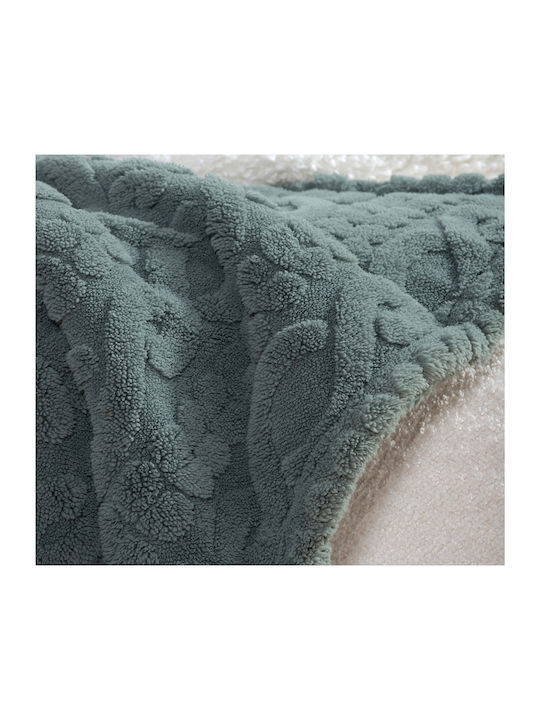 Nef-Nef Homeware Germain Blanket Sherpa Sofa 130x180cm Green