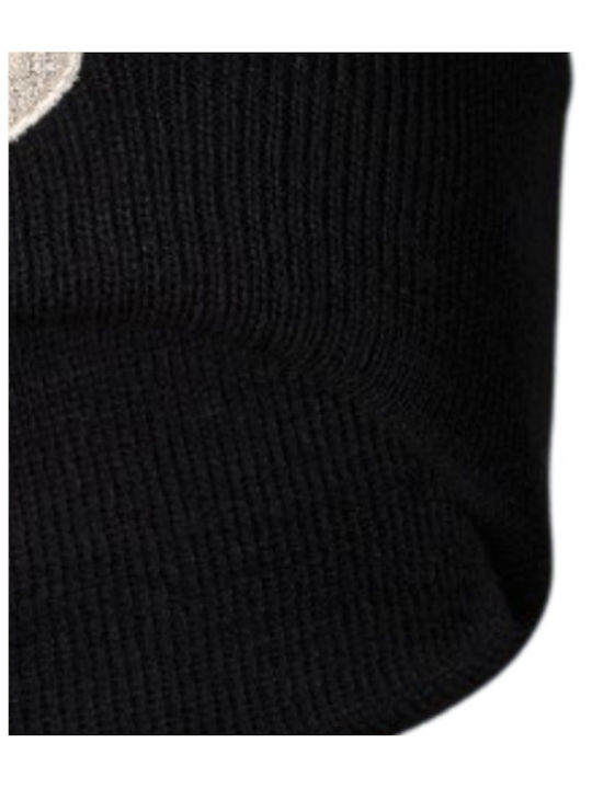 Beanie Unisex Σκούφος Πλεκτός σε Μαύρο χρώμα
