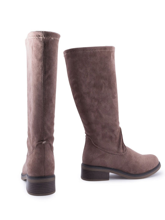 Suede Women's Boots Tabac Brown