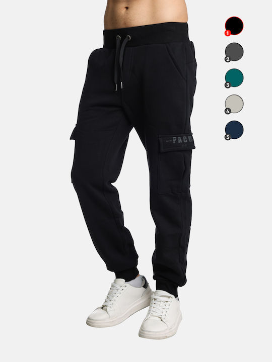 Paco & Co Cargo Sweatpants with Elastic Black