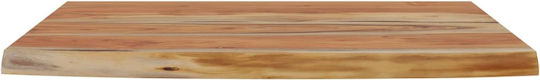 Ράφι Live Edge Καφέ 50x30x3.8εκ.