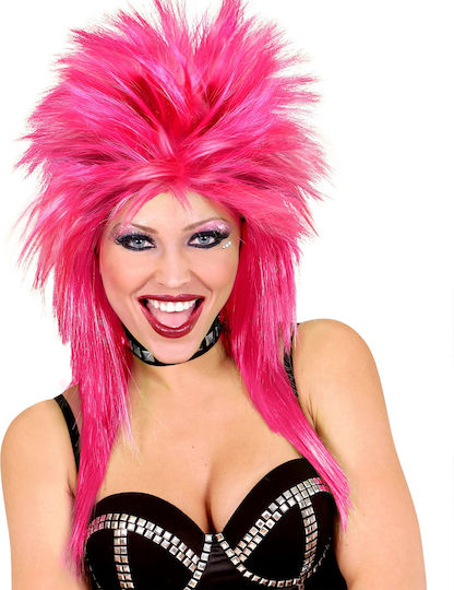 Karnevalsperücke Punk Pink 01843