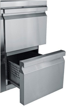 Bambas Frost Английски превод: Stainless Steel Refrigerator Counter with 2 Doors and Cooling Machine L239xW70xH85см