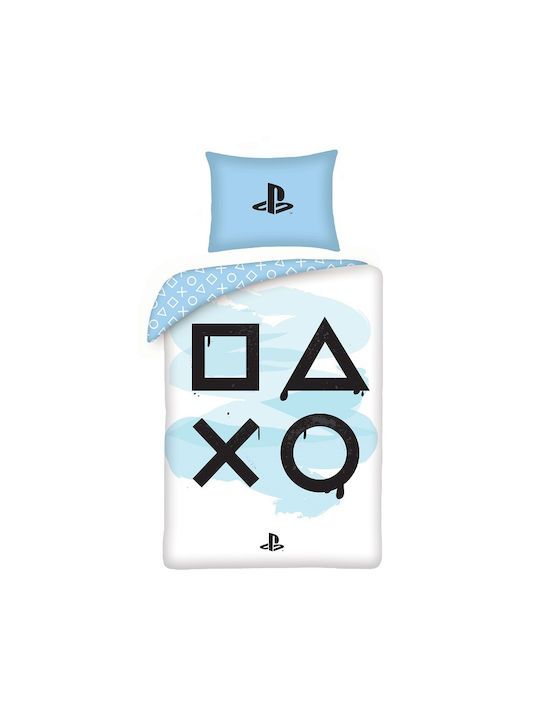 Kinder-Bettwäsche-Set Playstation Ps5 Hell Hellblau