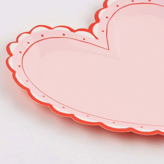 Meri Meri Lacy Heart Plate for Party 8pcs