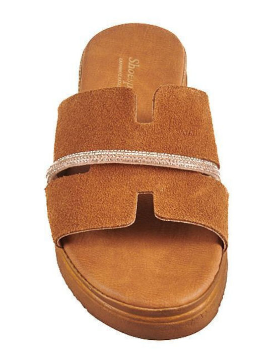 Women's Flat Sandals Flatforms in Brown Color
