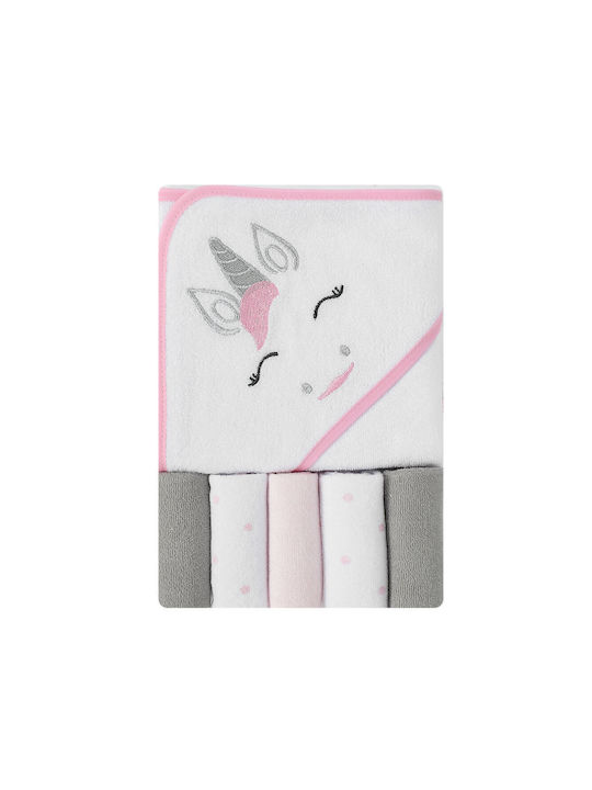 Baby Gift Set 5 Mini Towels A Hooded Towel Unicorn