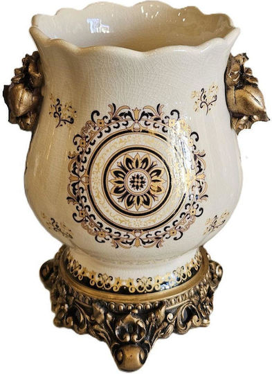 La Belle Maison Vase Polyurethan Gold F14xY21cm La Belle Maison Vase Polyurethan Gold F14xY21cm