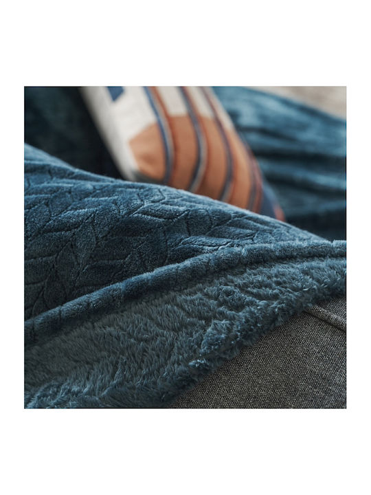 Gofis Home Julien Armchair Throw Jacquard 190x190cm 114/01 Marine Blue