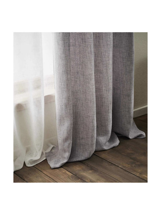 Gofis Home Κουρτίνα με Τρουκς Magna Γκρι 140x280εκ.