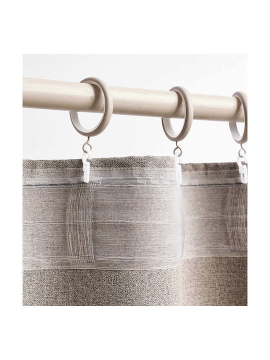 Gofis Home Curtain with Pencil Pleat Magna Gray 140x295cm