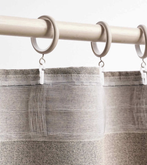 Gofis Home Curtain with Pencil Pleat Magna Gray 140x295cm