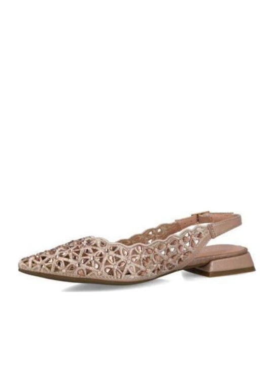 Damen Ballerinas in Gold Farbe