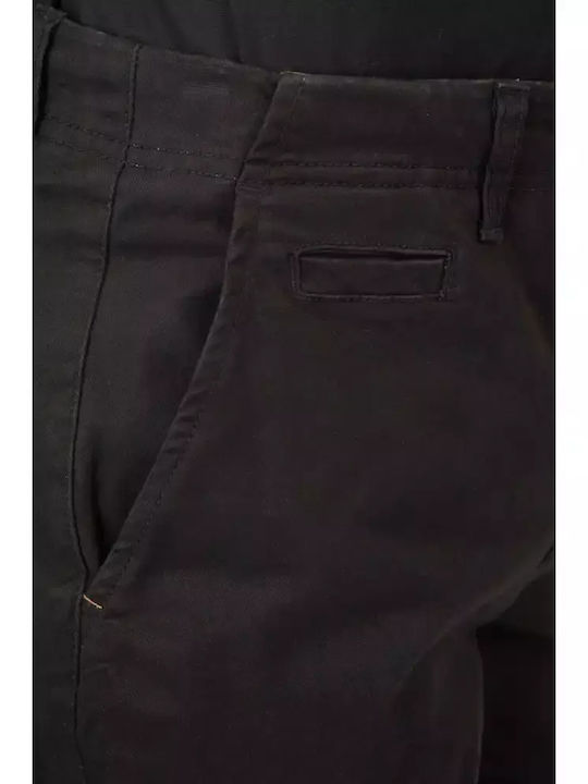 Pantaloni Chino cu Croială Normală Negru