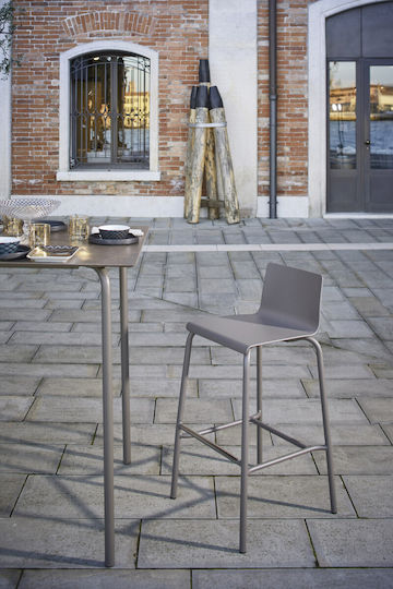 Scaun Bar De Exterior Din Aluminiu Antracit 50x50x95cm