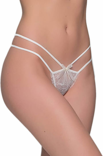 Milena by Paris Damentasche Sexy Zeichenfolge mit Spitze Beigetöne
