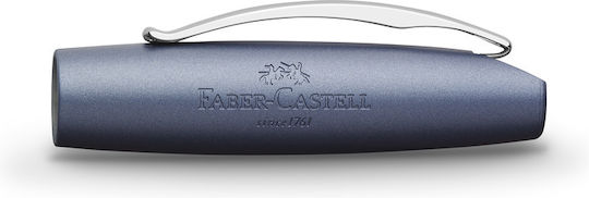 Faber-Castell Πένα Γραφής Medium 0.8mm Μπλε από Αλουμίνιο με Μπλε Μελάνι