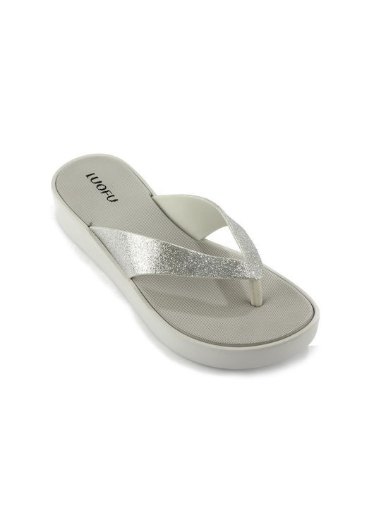 Fshoes Women's Flip Flops Gray