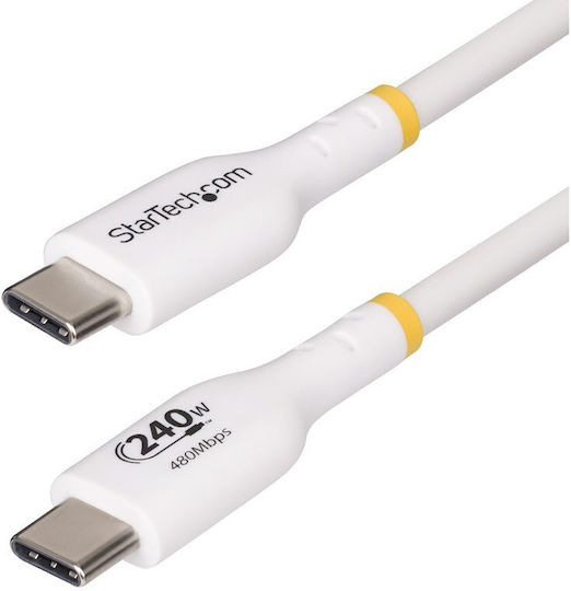StarTech USB 2.0 Cable USB-C male - USB-C 240W PD Λευκό 2m USB2EPR2MW