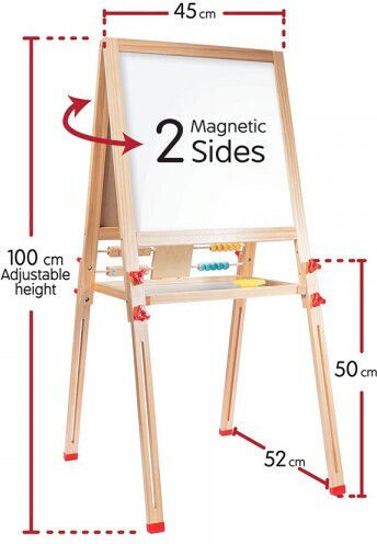 AS Magnet Box Πίνακας Μαγνητικός / Μαυροπίνακας Διπλής Όψης Επιδαπέδιος 100x50εκ.