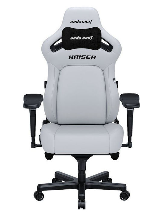 Anda Seat Kaiser 4 L Καρέκλα Gaming Δερματίνης με Ρυθμιζόμενα Μπράτσα Λευκή