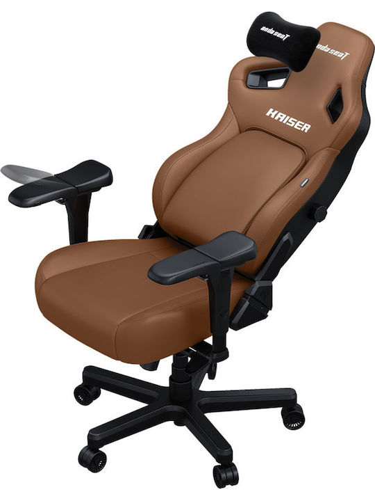 Anda Seat Kaiser 4 L Καρέκλα Gaming Δερματίνης με Ρυθμιζόμενα Μπράτσα Καφέ