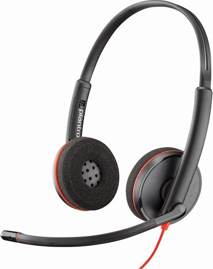 Poly Blackwire 3225 Bulk On Ear Multimedia Headphone with Microphone 3.5mm Jack / USB-A / USB-C