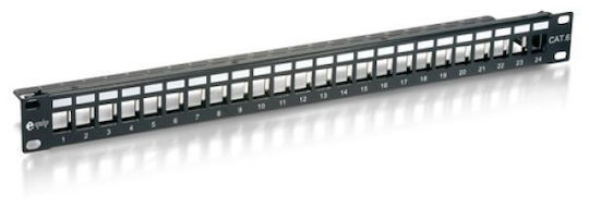 Equip Patch Panel Keystone για Rack 1U 19" cat6 Γκρι