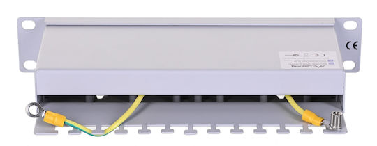 Lanberg Patch Panel Shielded για Rack 1U 10" 12 Θυρών cat6 Γκρι