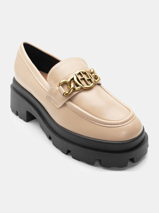 Γυναικεία Loafers σε Μπεζ Χρώμα