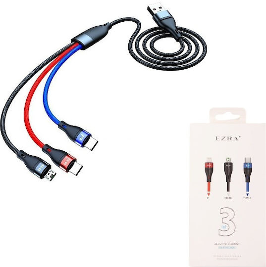 Ezra Regular USB to Lightning Cable Πολύχρωμο 1.2m (DC92)