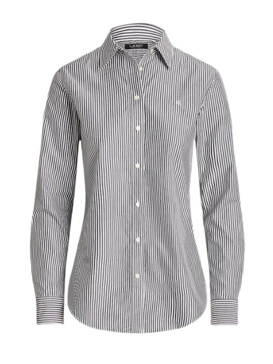 Shirt Mânecă lungă Femei Cămașă Black/White Cu dungi