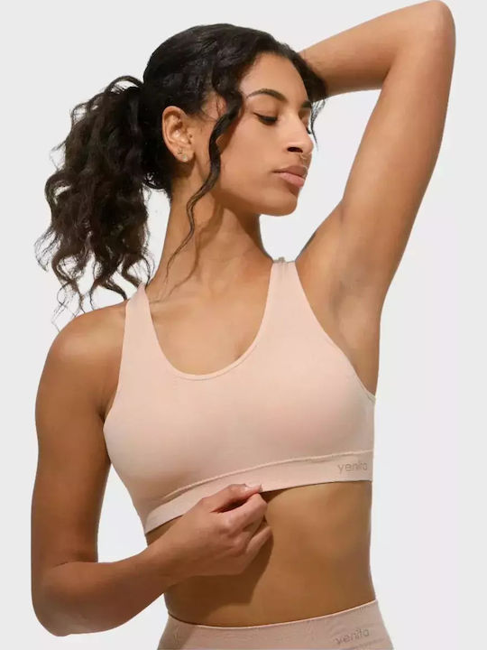 Women's Sports Bra with Light Padding Beige