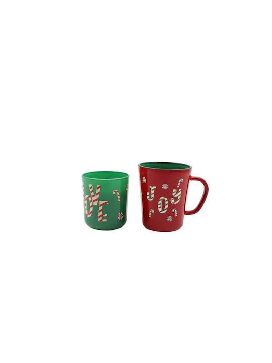 Oriana Ferelli Set Christmas Mugs Red 2pcs