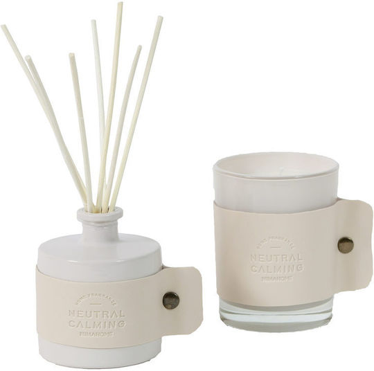 Raumduft-Stick-Set 70ml & Duftkerze 130g Baumwollblüte Nima Raumduft-Stick 70ml + Duftkerze 130g