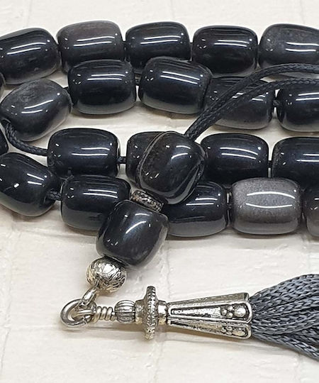 Roloi Komboloi Glass Worry Beads Black 31cm