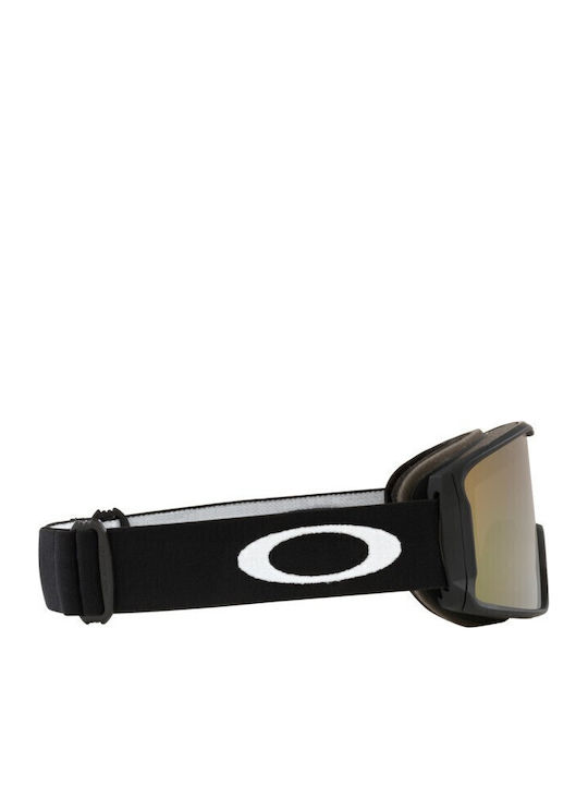 Oakley Line Miner M Mască de Schi și Snowboard pentru Adulți Neagră cu Lentilă Neagră