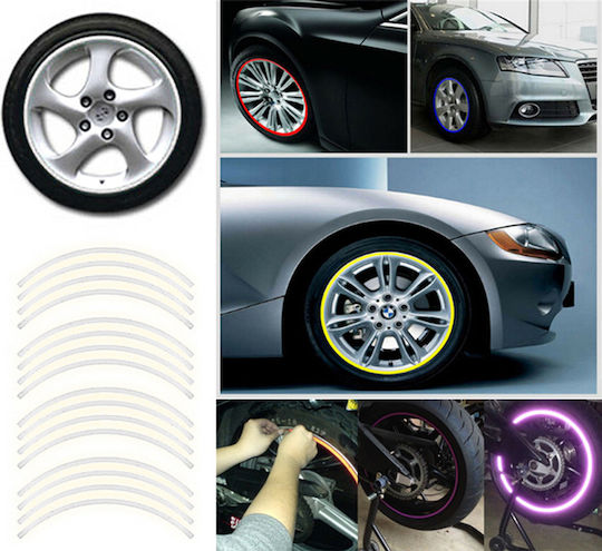 Stickers 40.64 x 45.72cm for Car Wheels in Silver Color 16pcs