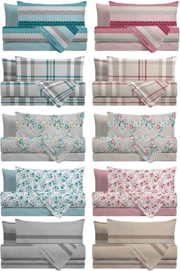 Amo La Casa Sophia Bettlaken für Einzelbett 3 Stück 90x200cm mit Gummibettlaken