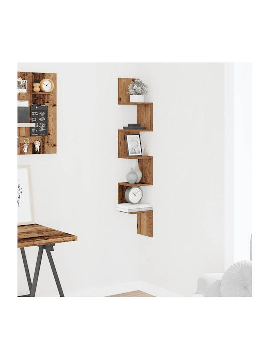 Corner Shelf Wall Coffee 20x20x127.5cm