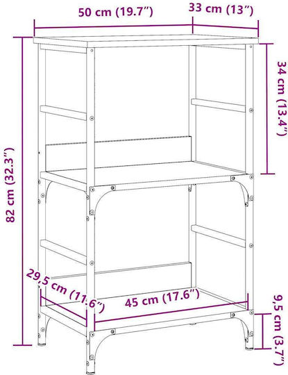 Bibliotecă Stejar 50x33x82 cm