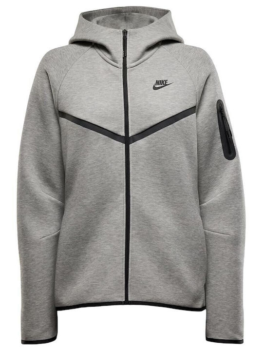 Sportswear Women's Cardigan with Zipper Gray
