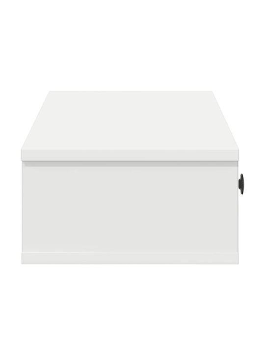 Wall Living Room Cabinet Made of Particle Board White 60x28x15cm