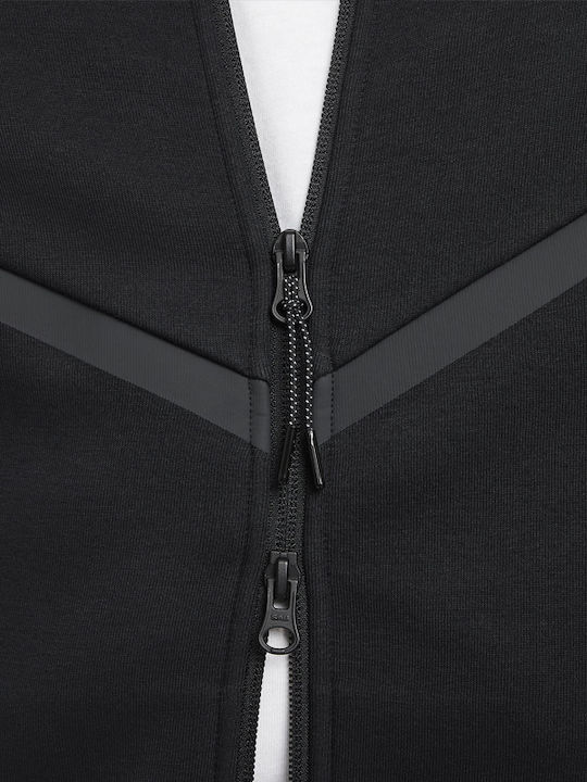 Tech Fleece Windrunner Ζακέτα με Κουκούλα Μαύρη
