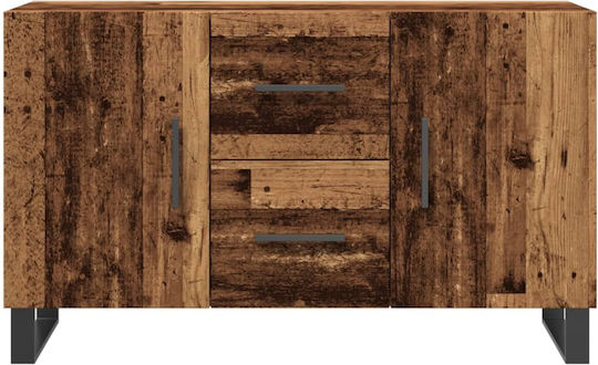 Sideboard made of Wood & Metal with Drawers Coffee 100x36x60cm