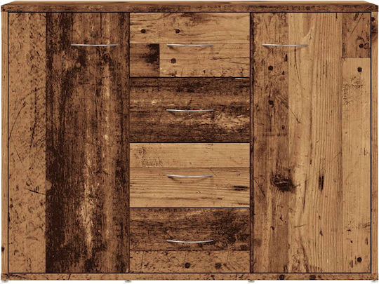 Μπουφές Ξύλινος με Συρτάρια Καφέ 88x30x64cm