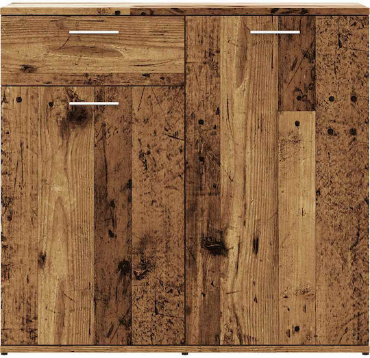 Мебели за съхранение дървен с чекмеджета Кафяв 80x36x75см