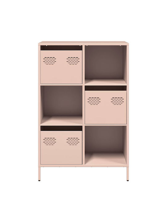 Bufet din Metal cu Sertare Roz 68x39x103.5cm