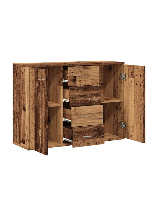 Sideboard Wooden with Drawers Coffee 88x30x64cm